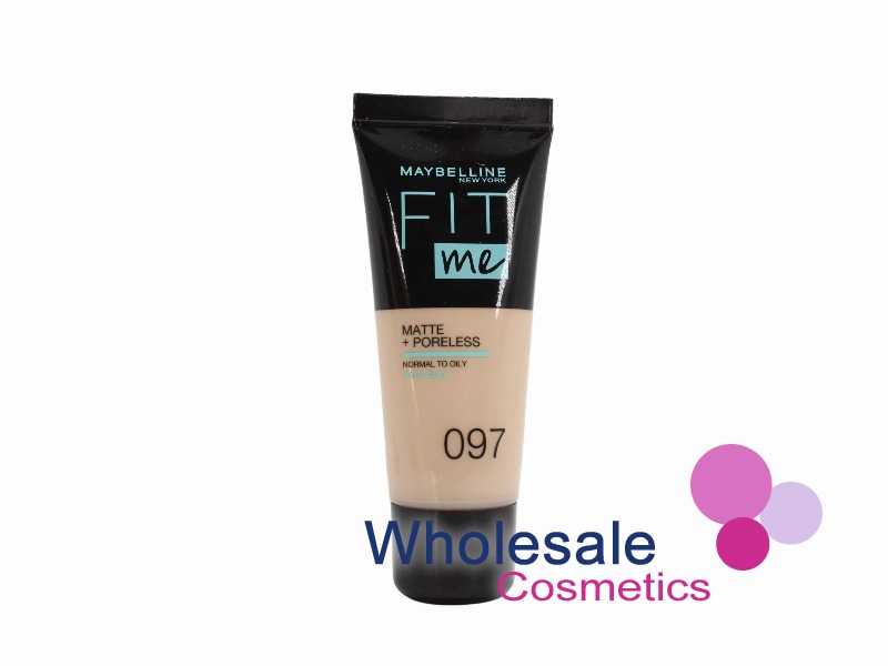 6 x Maybelline Fit Me Matte & Poreless Liquid Foundation - 97 NATURAL PORCELAIN
